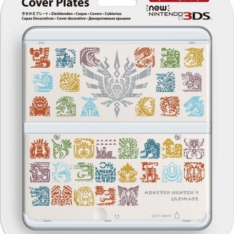 Cover Plate NEW Nintendo 3DS - Monster Hunter 4 White