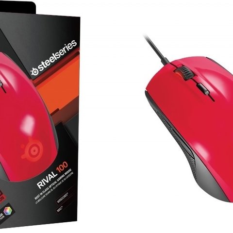 SteelSeries Rival 100 Optical Mouse (Forged Red)