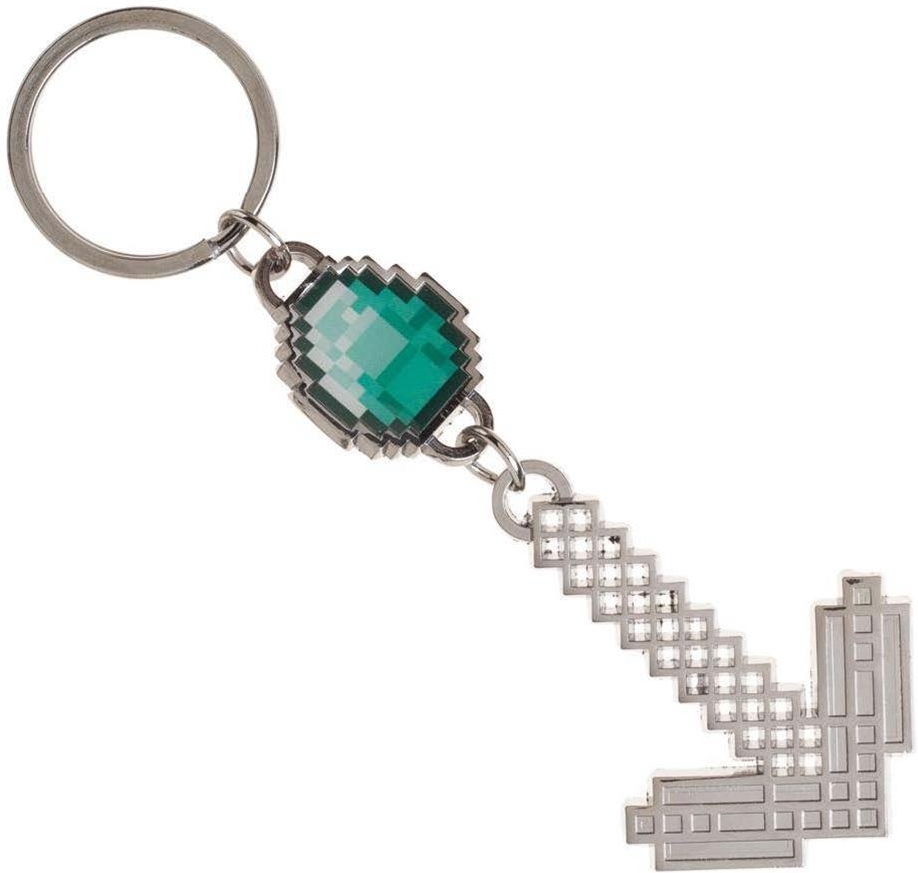Minecraft - Diamond & Pickaxe Keychain