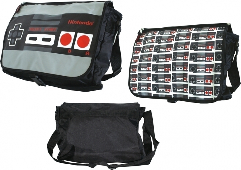 Nintendo Nes Reversible Flap Messenger Bag