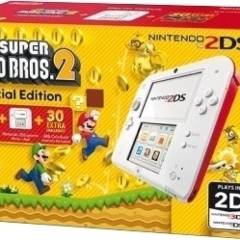 Nintendo 2DS (White Red) + New Super Mario Bros 2