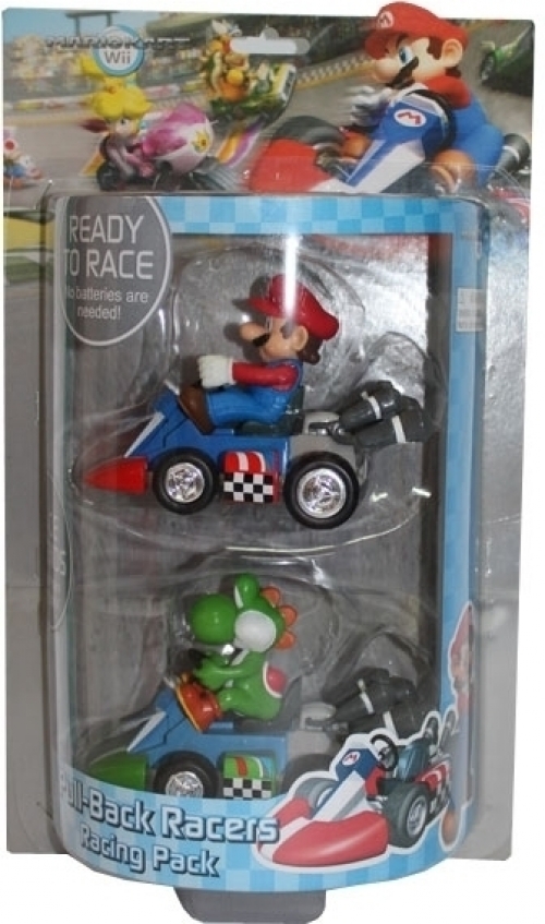 Mario Kart Wii Pull-Back Racer Double Pack (Mario + Yoshi)