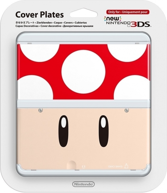Cover Plate NEW Nintendo 3DS - Red Mushroom