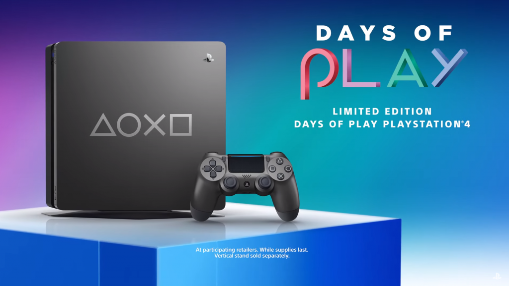 Playstation 4 Slim (Metal Grey) 1TB Days of Play Limited Edition