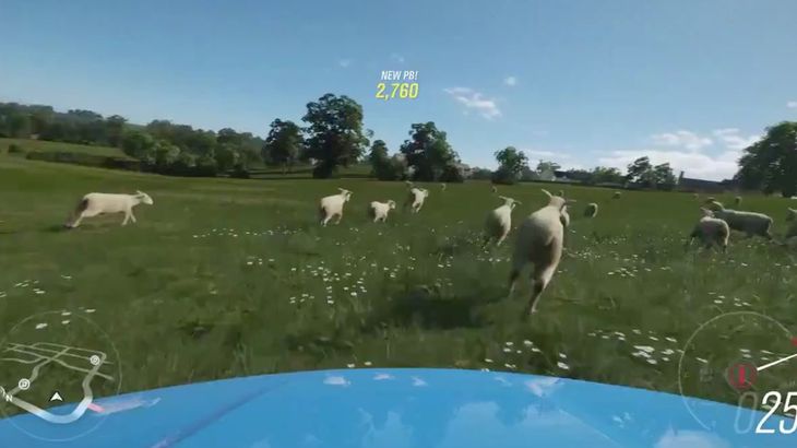 Evidently, the sheep in Forza Horizon 4 are immortal