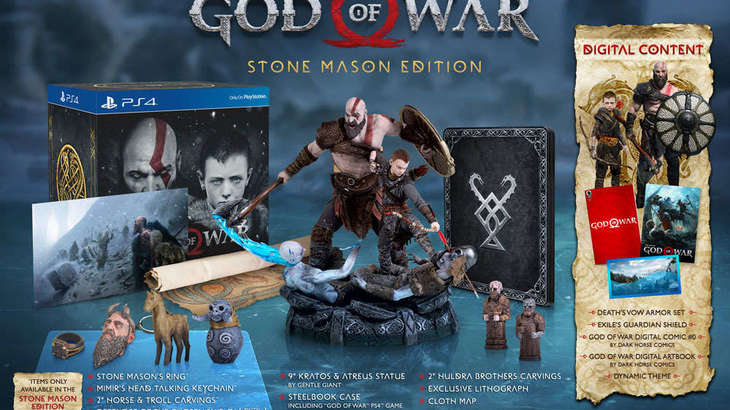 God Of War PS4's Stone Mason Edition Revealed, Comes With An Epic Statue Of Kratos And More