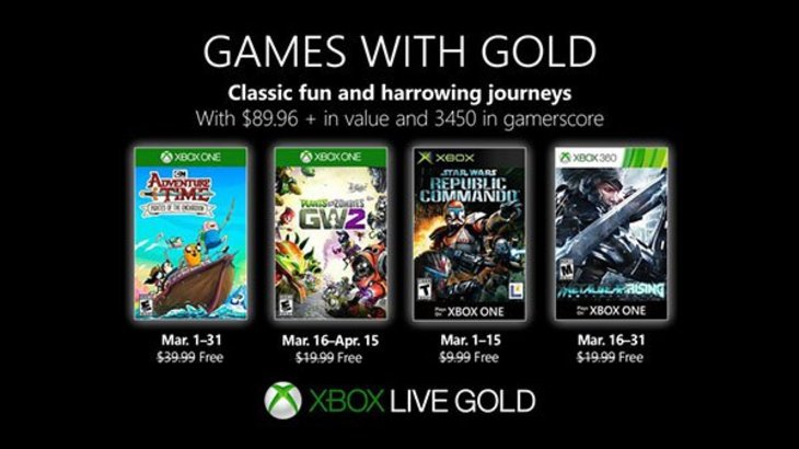 Xbox Live Gold free games for March 2019 announced